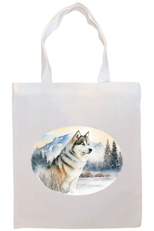 Siberian Husky Canvas Tote Bag Style4